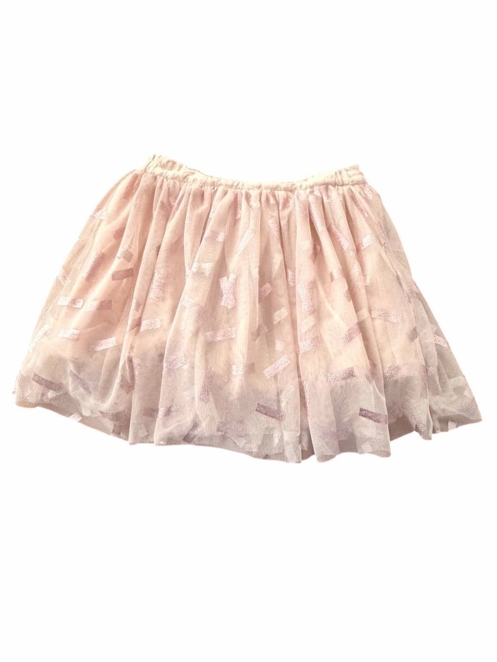 Stella McCartney Kids Light Pink Tulle Skirt with Glitter Accents Size 12